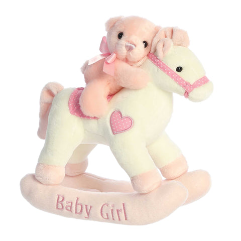 Baby Plush - Baby Girl Musical Rocking Horse
