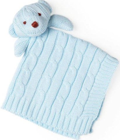 Baby Blanket - Blue Security Bear