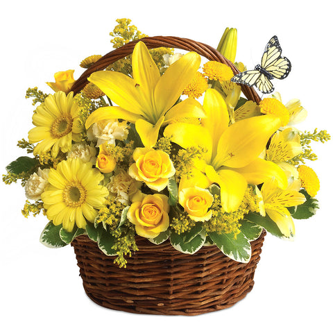 Basket Full of Wishes Bouquet - Giving Blooms