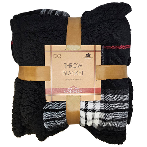 Sherpa Blanket - Black and White