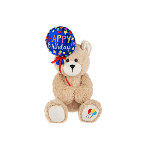 Plush - Happy Birthday Bear with Balloon 12"