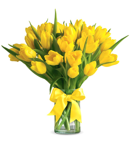 Sunny Yellow Tulips Bouquet