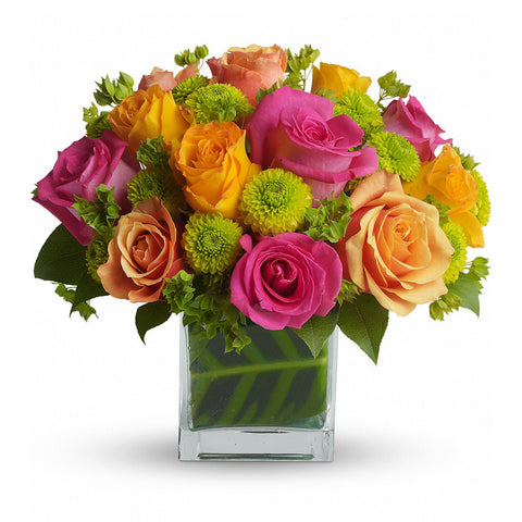 Colour Me Rosy Bouquet - Giving Blooms