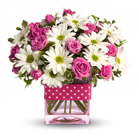 Polka Dots and Posies Bouquet - Giving Blooms